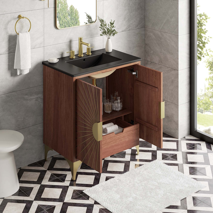 Ridge 30" Bathroom Vanity in Black Walnut