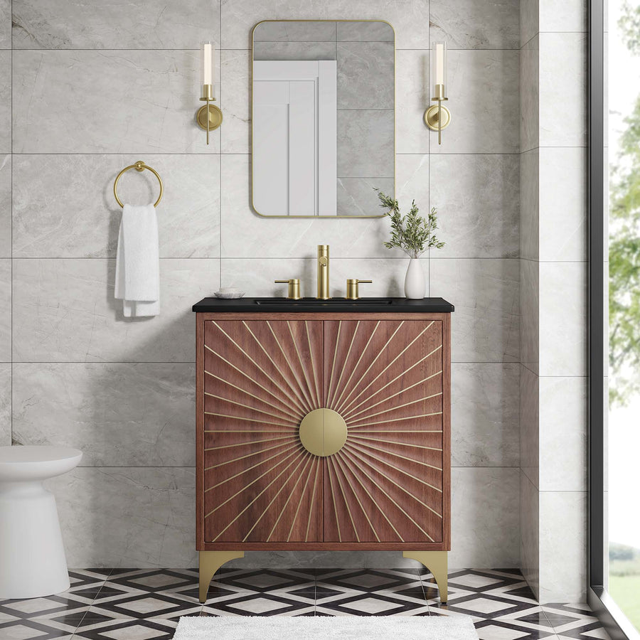 Ridge 30" Bathroom Vanity in Black Walnut