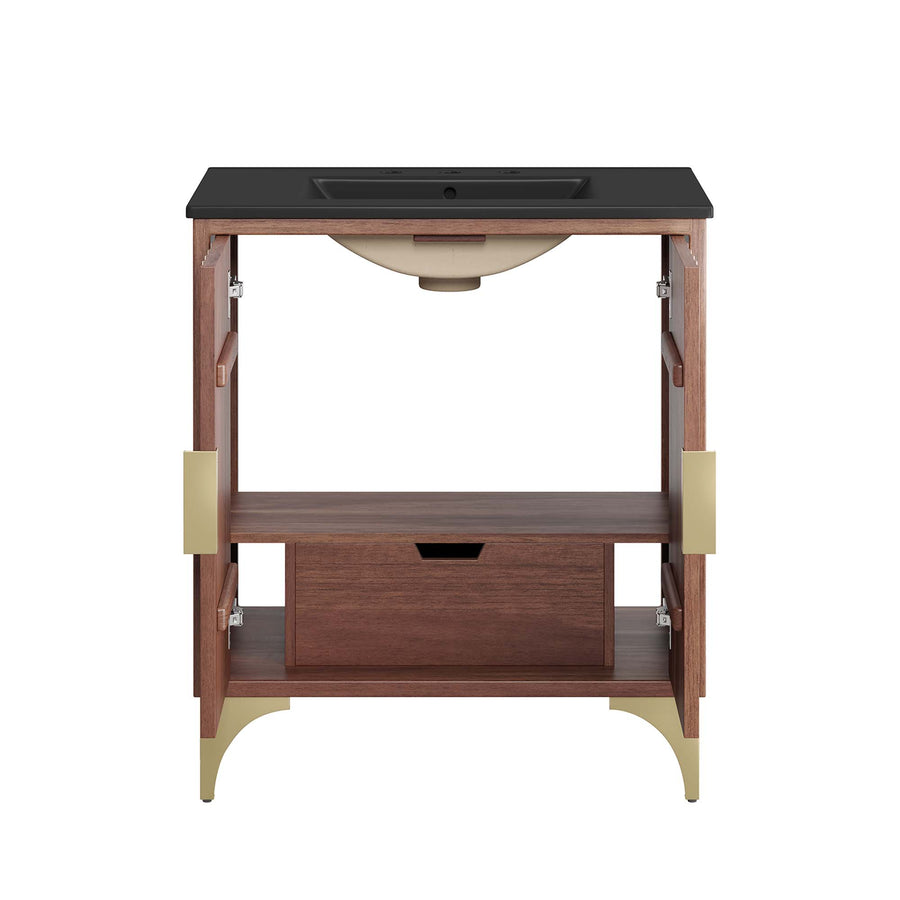 Ridge 30" Bathroom Vanity in Black Walnut