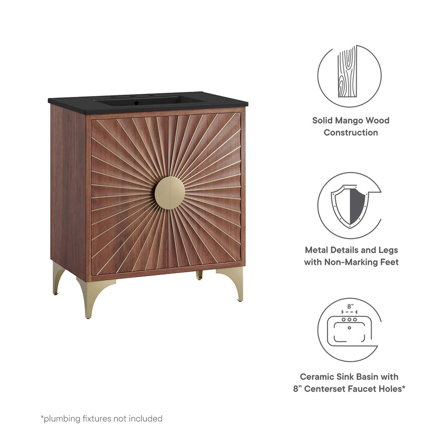 Ridge 30" Bathroom Vanity in Black Walnut
