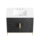 Briar 36" Bathroom Vanity in White Black