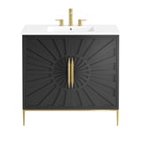 Briar 36" Bathroom Vanity in White Black