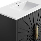 Briar 36" Bathroom Vanity in White Black