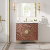 Ridge 36" Bathroom Vanity in White Walnut