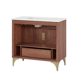 Ridge 36" Bathroom Vanity in White Walnut