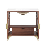 Ridge 36" Bathroom Vanity in White Walnut
