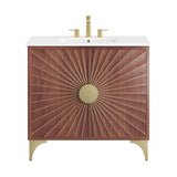 Ridge 36" Bathroom Vanity in White Walnut