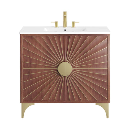 Daylight 36" Bathroom Vanity in White Walnut