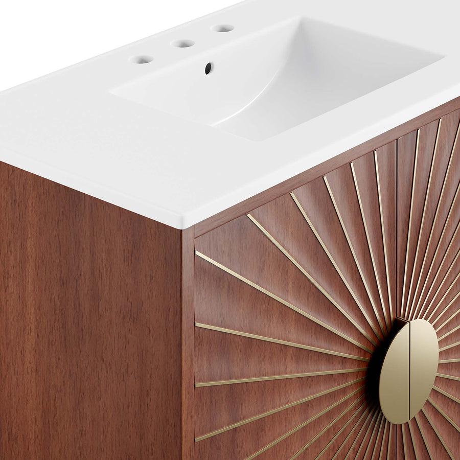 Ridge 36" Bathroom Vanity in White Walnut