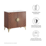 Ridge 36" Bathroom Vanity in White Walnut
