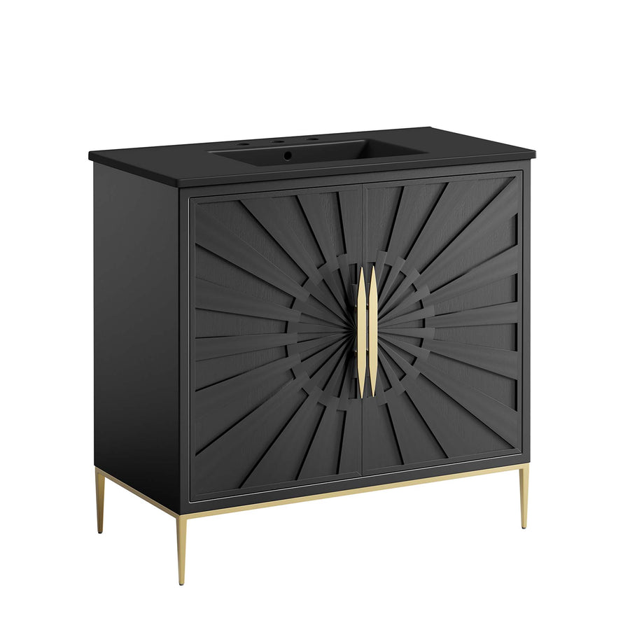 Briar 36" Bathroom Vanity in Black Black