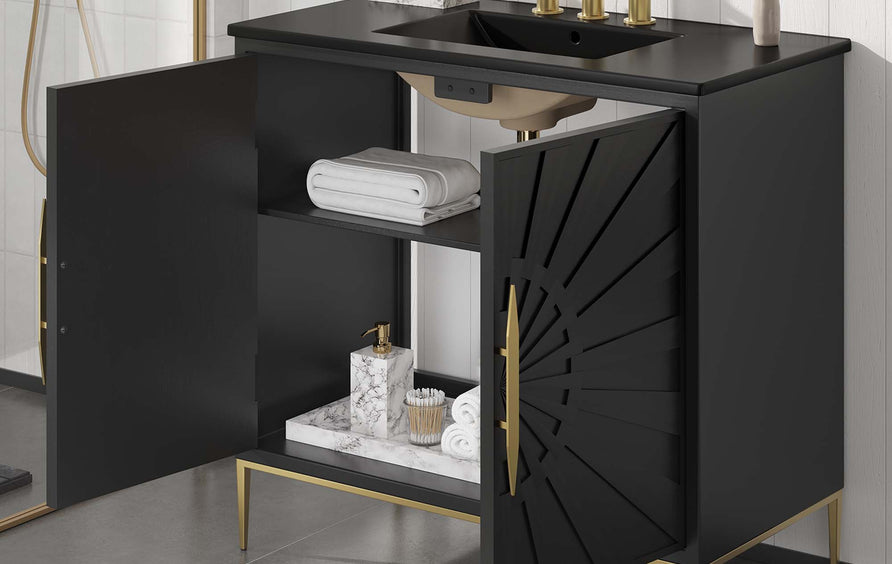 Briar 36" Bathroom Vanity in Black Black