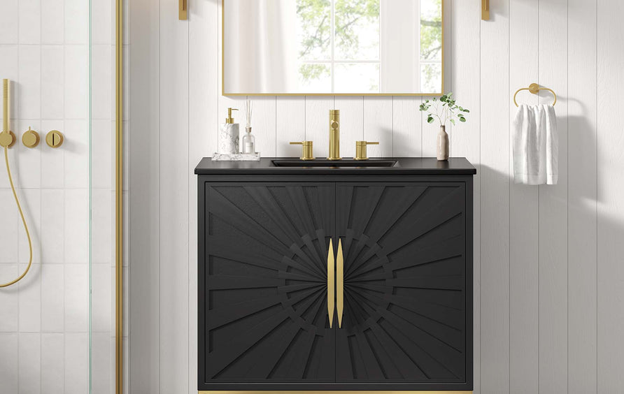 Briar 36" Bathroom Vanity in Black Black