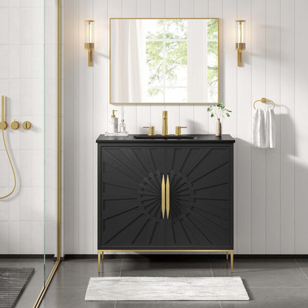 Awaken 36" Bathroom Vanity in Black Black