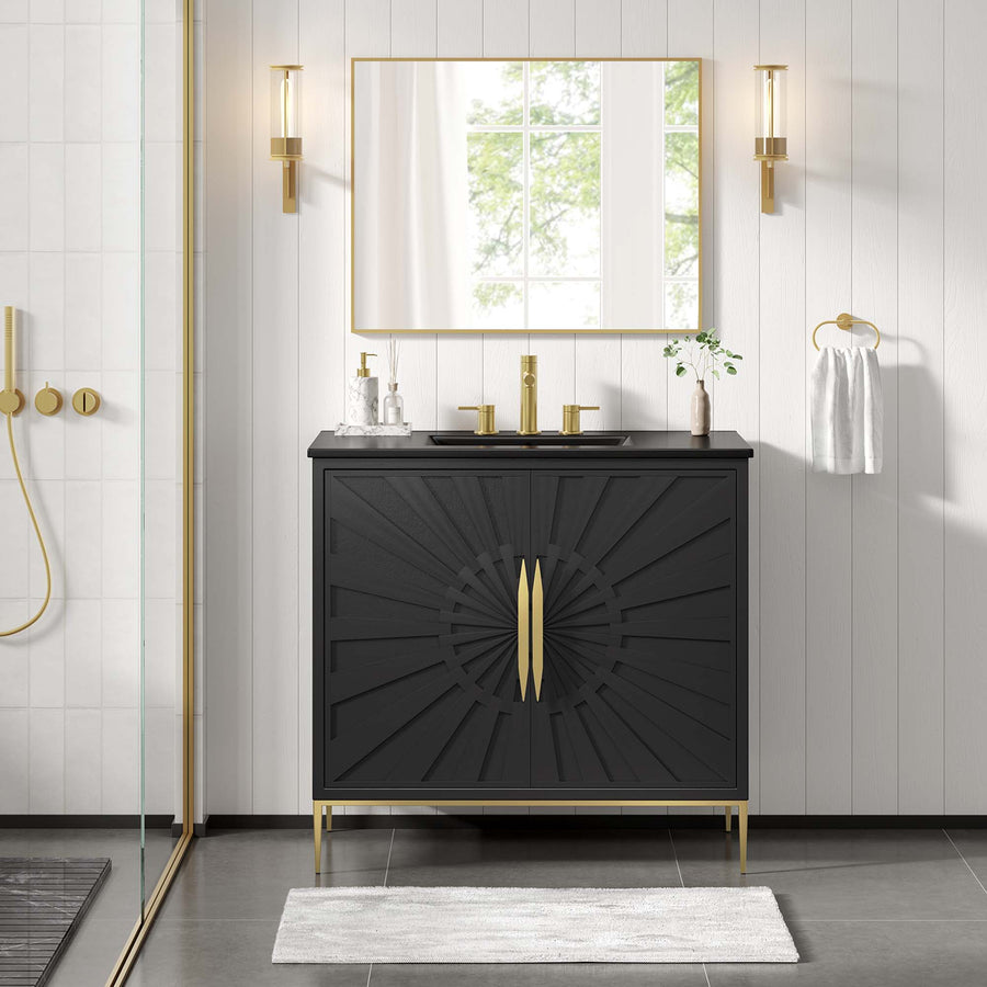 Briar 36" Bathroom Vanity in Black Black