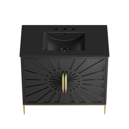 Awaken 36" Bathroom Vanity in Black Black