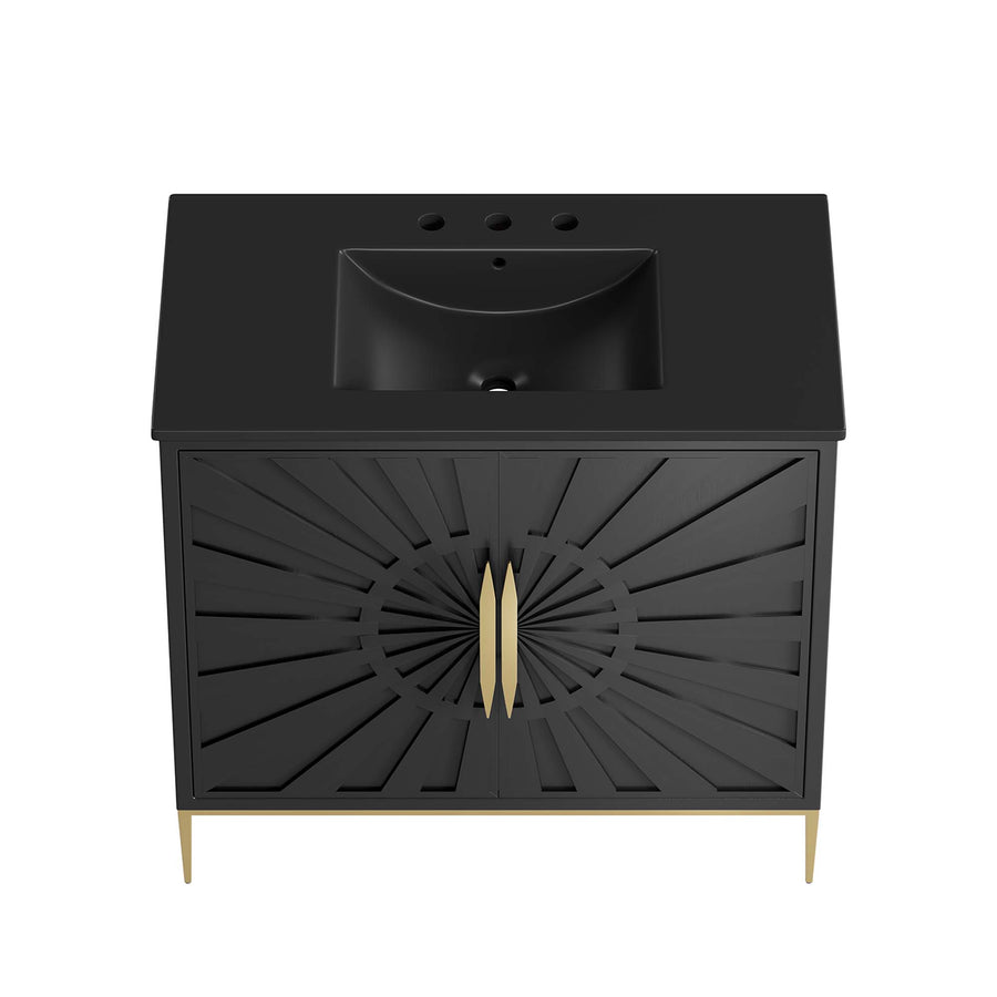 Briar 36" Bathroom Vanity in Black Black