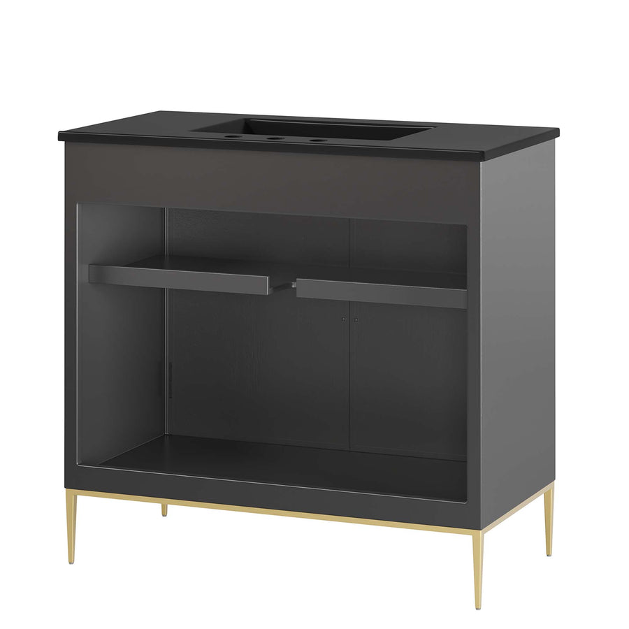 Briar 36" Bathroom Vanity in Black Black