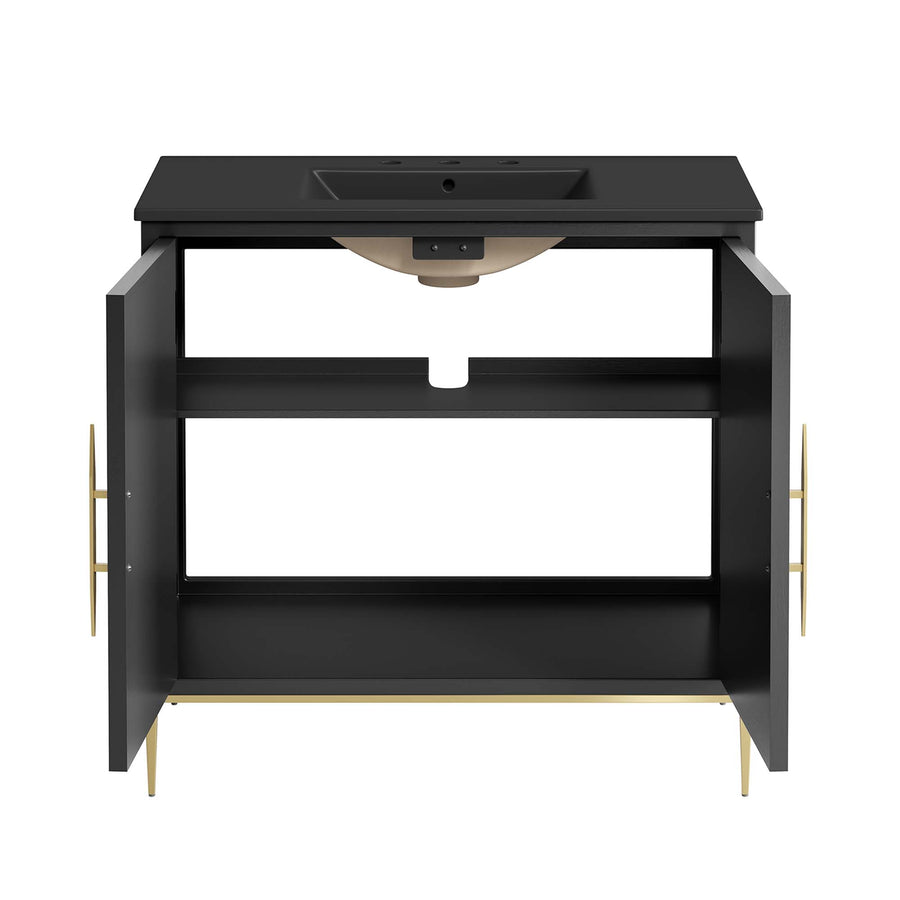 Briar 36" Bathroom Vanity in Black Black