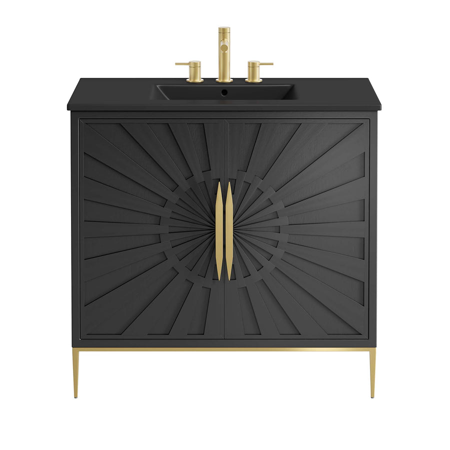 Briar 36" Bathroom Vanity in Black Black