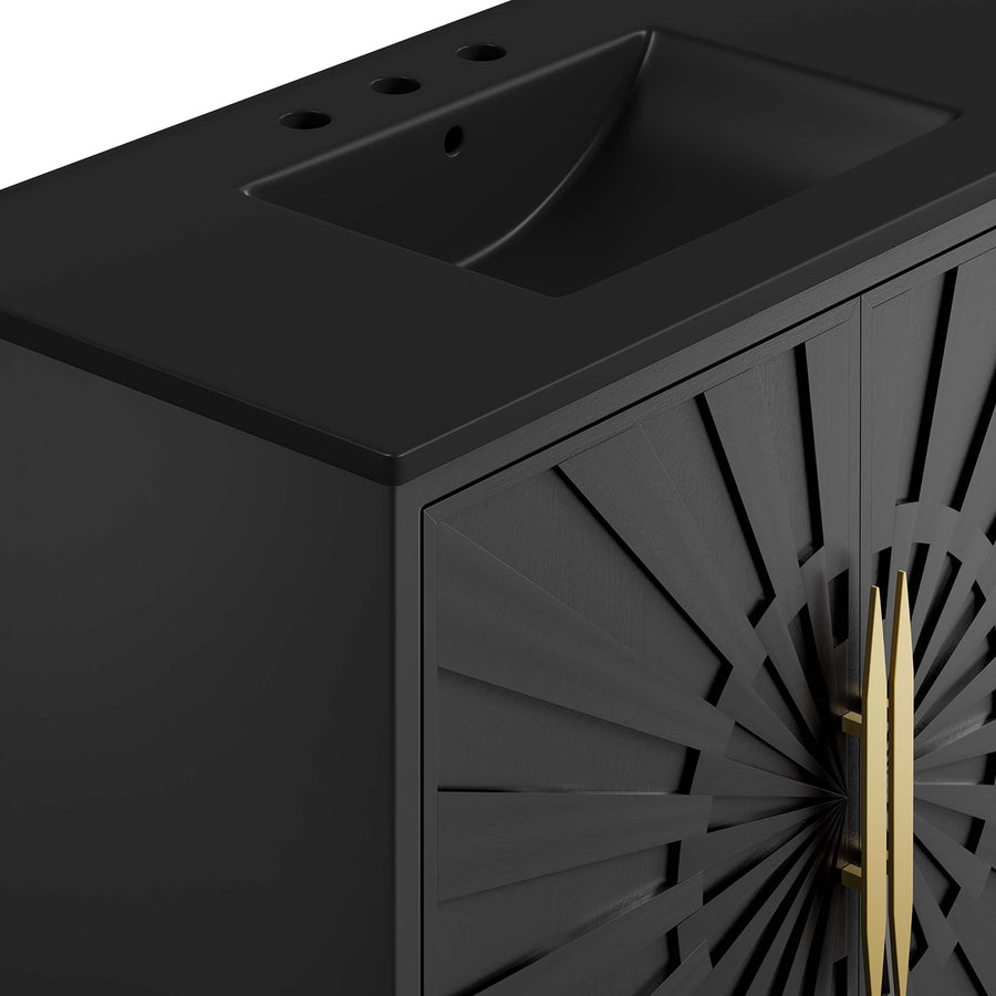 Briar 36" Bathroom Vanity in Black Black