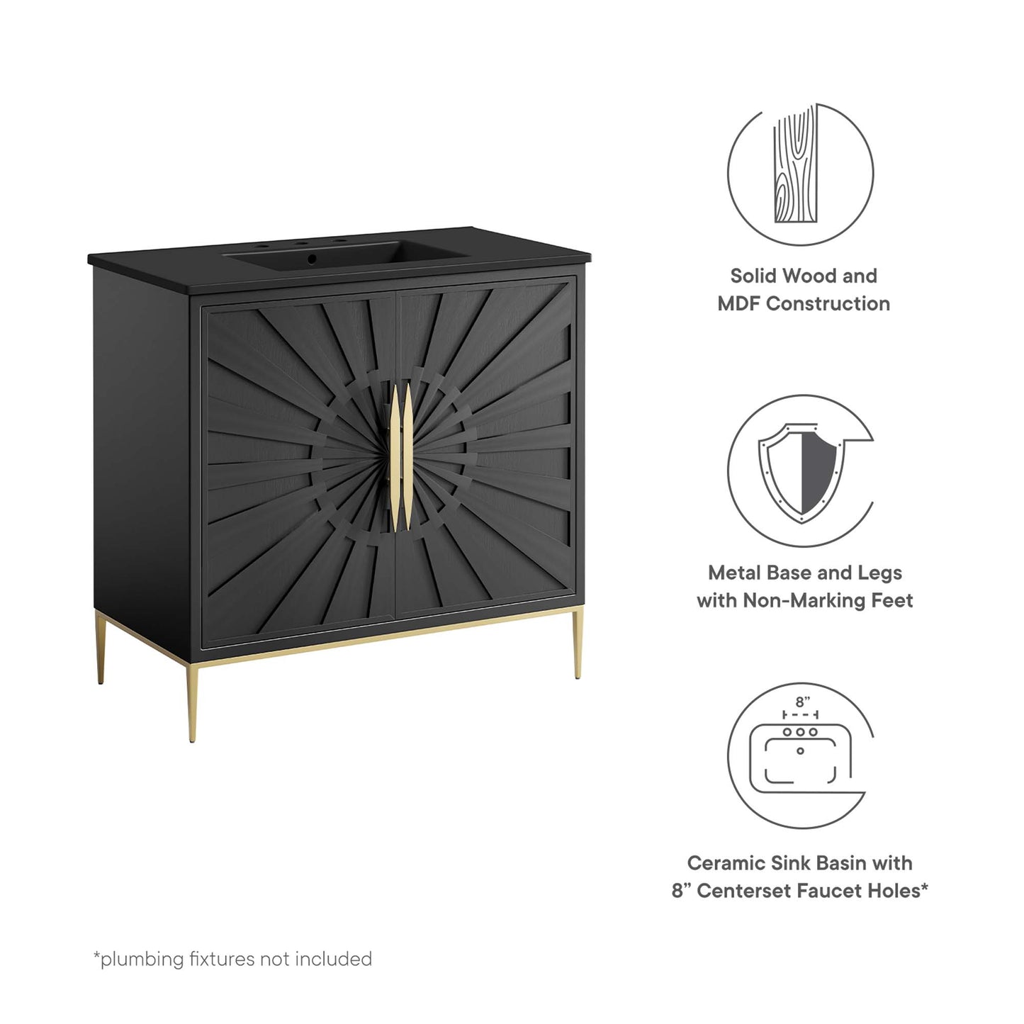 Awaken 36" Bathroom Vanity by Furniture For America