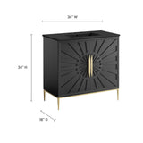 Briar 36" Bathroom Vanity in Black Black