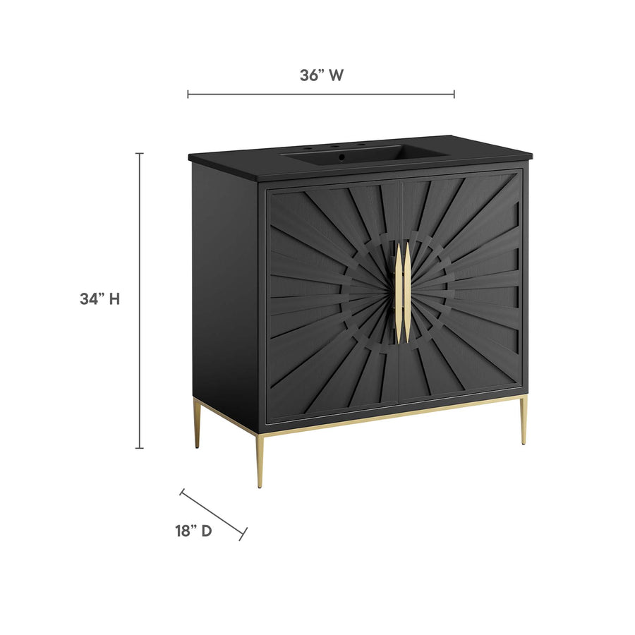Briar 36" Bathroom Vanity in Black Black
