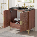 Ridge 36" Bathroom Vanity in Black Walnut