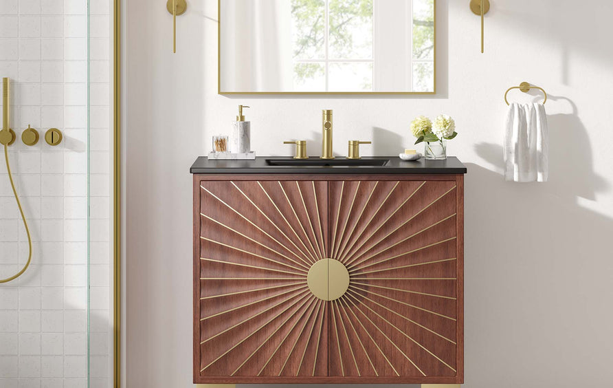 Ridge 36" Bathroom Vanity in Black Walnut