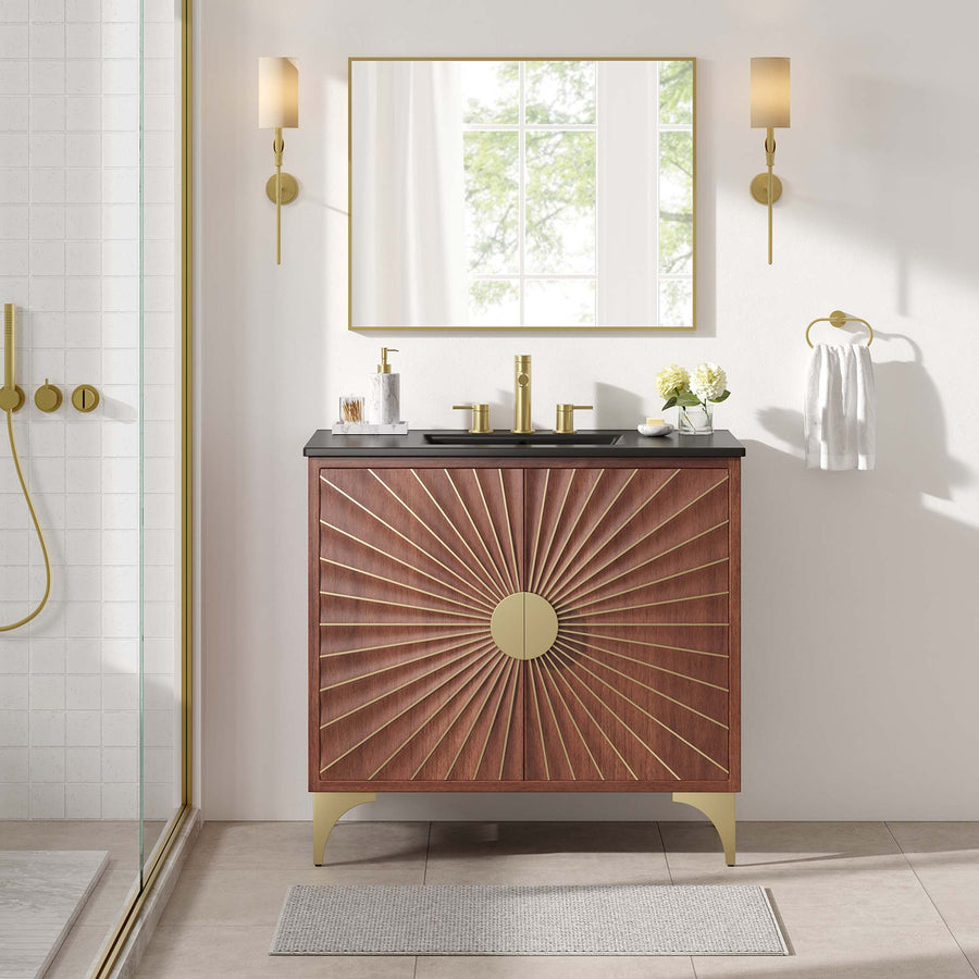 Ridge 36" Bathroom Vanity in Black Walnut
