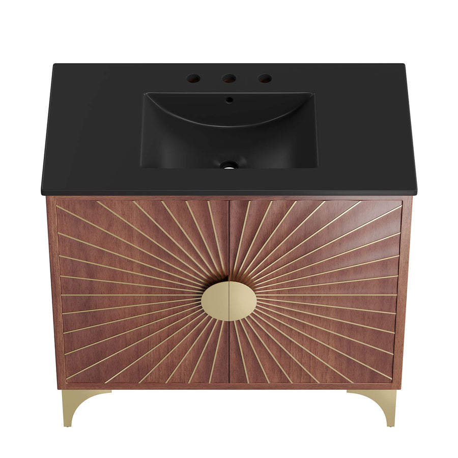 Ridge 36" Bathroom Vanity in Black Walnut