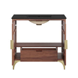 Ridge 36" Bathroom Vanity in Black Walnut