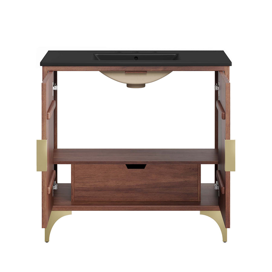 Ridge 36" Bathroom Vanity in Black Walnut
