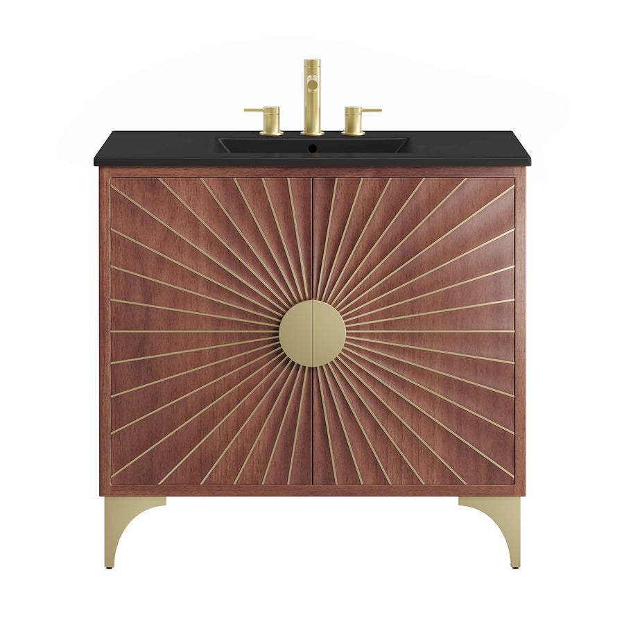 Ridge 36" Bathroom Vanity in Black Walnut