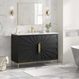 Briar 48" Bathroom Vanity in White Black