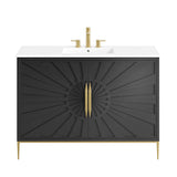 Briar 48" Bathroom Vanity in White Black