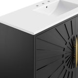 Briar 48" Bathroom Vanity in White Black