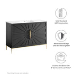 Briar 48" Bathroom Vanity in White Black