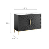 Briar 48" Bathroom Vanity in White Black