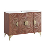 Ridge 48" Bathroom Vanity in White Walnut