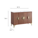 Ridge 48" Bathroom Vanity in White Walnut