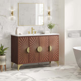 Ridge 48" Bathroom Vanity in White Walnut