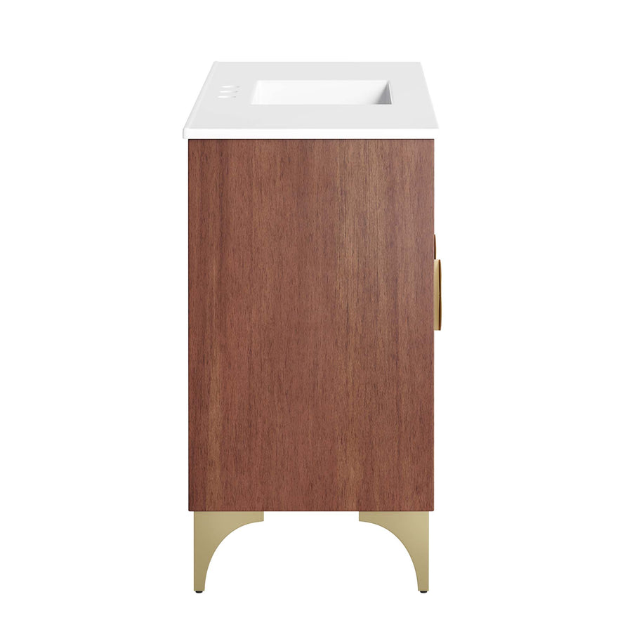 Ridge 48" Bathroom Vanity in White Walnut