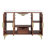 Ridge 48" Bathroom Vanity in White Walnut