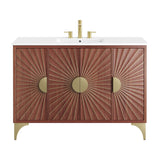 Ridge 48" Bathroom Vanity in White Walnut