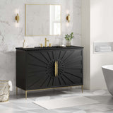 Briar 48" Bathroom Vanity in Black Black
