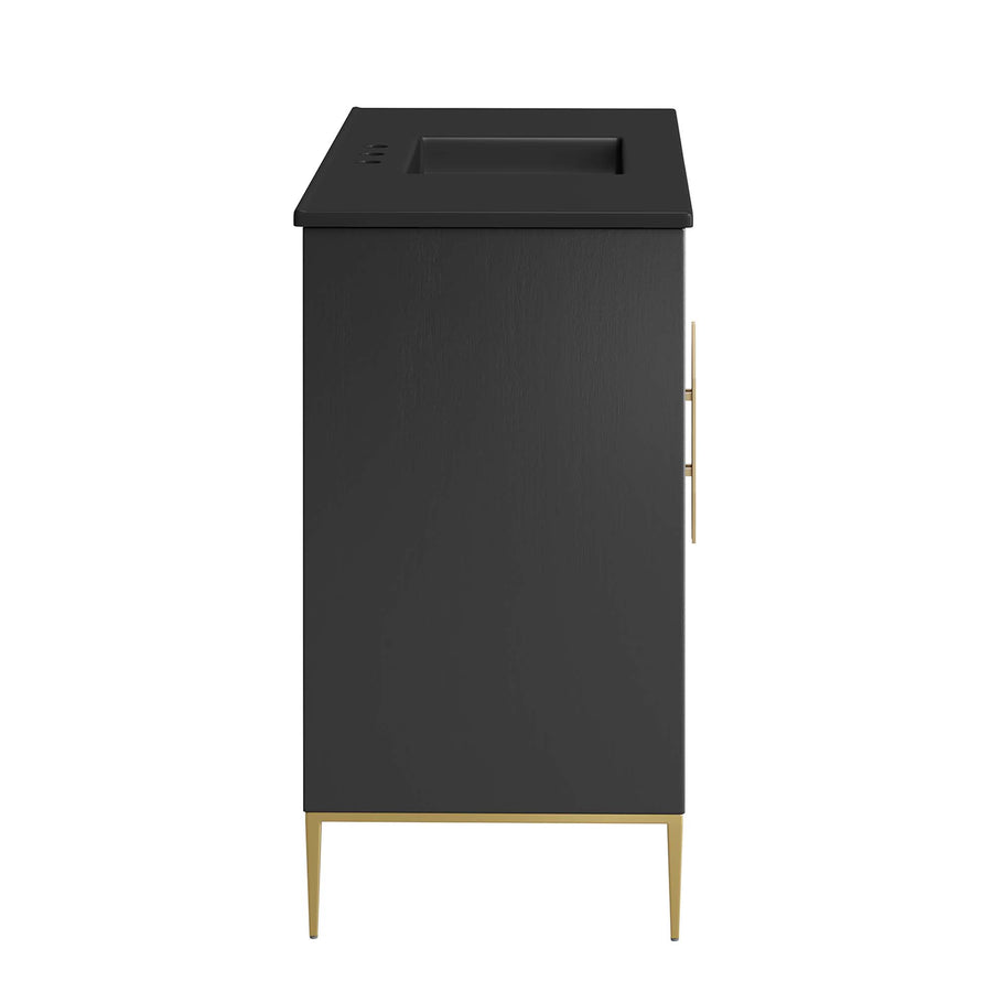 Briar 48" Bathroom Vanity in Black Black
