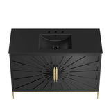 Briar 48" Bathroom Vanity in Black Black