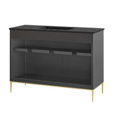 Briar 48" Bathroom Vanity in Black Black